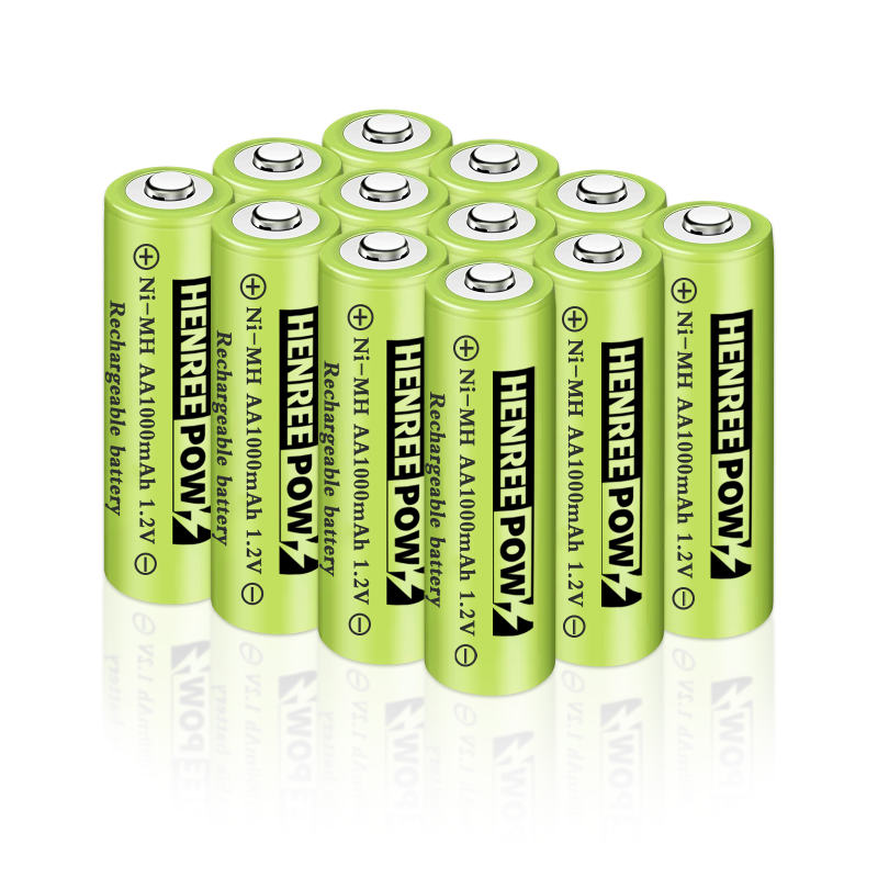 Henreepow 1.2V 600mAh AA Ni-MH Cadhnraí In-athluchtaithe