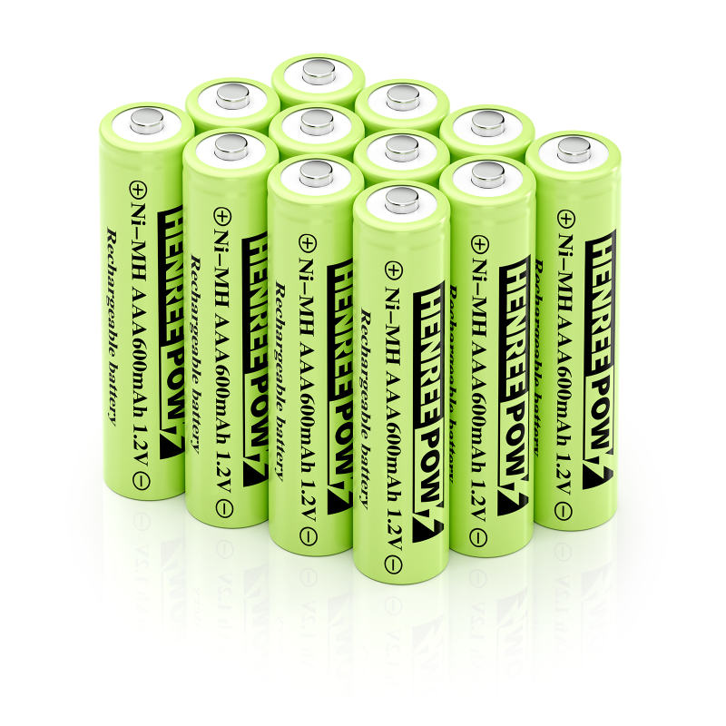 Henreepow 1.2V 600mAh AA Ni-MH Cadhnraí In-athluchtaithe